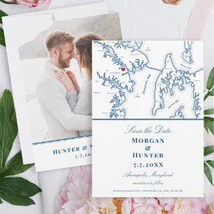 Save The Date Mariage de destination du Maryland d'Annapolis