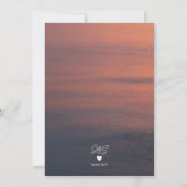 Save The Date Mariage de destination en forme d'avion au coucher (Dos)