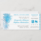 Save The Date mariage de destination enregistrer l'passe de tick (Devant)