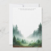 Save The Date Mariage de destination forêt verte aquarelle rusti (Dos)