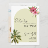 Save The Date Mariage de destination Key West Florida (Devant / Derrière)
