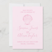 Save The Date Mariage de destination moderne à la plage, date à (Devant)