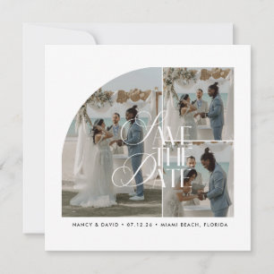 Save The Date Mariage de destination moderne sur la plage avec c