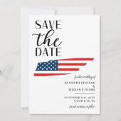 Save The Date Mariage de destination Patriotique US State Tennes (Devant)