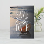 Save The Date Mariage de destination sur la plage (Debout devant)