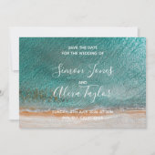 Save The Date Mariage de destination sur la plage, date à reteni (Devant)