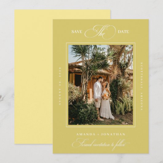 Save The Date Mariage de destination sur une île (Devant / Derrière)