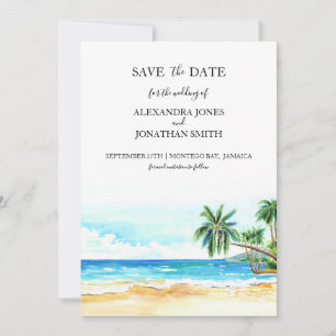 Save The Date Mariage de destination tropicale Enregistrer la da