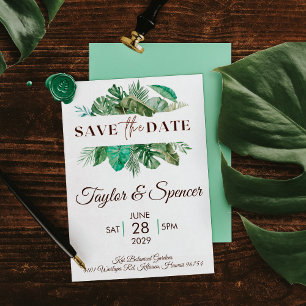 Save The Date Mariage de destination tropicale Enregistrer les d