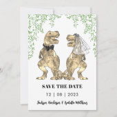 Save The Date Mariage de dinosaures (Devant)