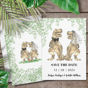 Save The Date Mariage de dinosaures