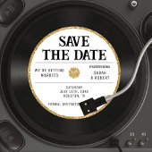 Save The Date Mariage de disques de vinyle de Parties scintillan