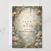 Save The Date Mariage de Fée Fantaisiste en Forêt (Devant)