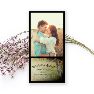 Save The Date Mariage de ferme Fleur sauvage Jaune de clôture ru