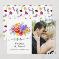 Mariage de fête espagnole florale aquarelle Photo