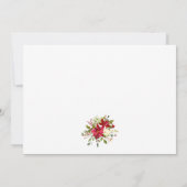 Save The Date Mariage de Fêtes Poinsettia Floral Or (Dos)