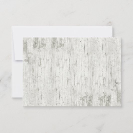 Save The Date Mariage de feuillage rustique en bois d'argent (Dos)