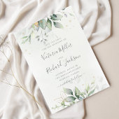 Save The Date Mariage de feuillage vert Eucalyptus