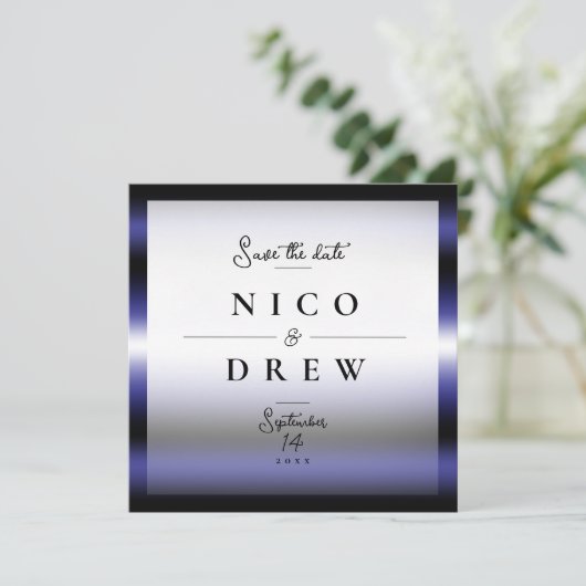 Save The Date Mariage de Fierté en Cuir Élégant (Debout devant)