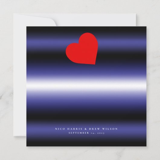 Save The Date Mariage de Fierté en Cuir Élégant (Dos)