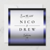 Save The Date Mariage de Fierté en Cuir Élégant (Devant)