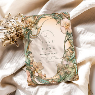 Save The Date Mariage de fleur de crème de pêche