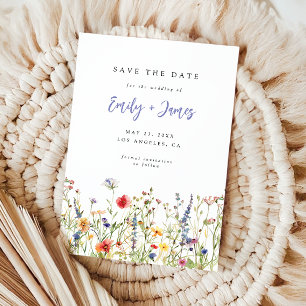 Save The Date Mariage de Fleur Sauvage Enregistrer la Date