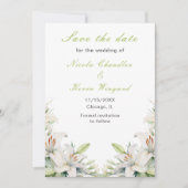 Save The Date Mariage de fleurs blanches (Devant)