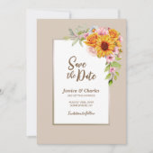 Save The Date Mariage de fleurs de tournesol (Devant)
