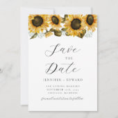 Save The Date Mariage de fleurs de tournesol (Devant)