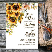 Save The Date Mariage de fleurs de tournesol