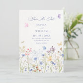 Save The Date Mariage de fleurs sauvages (Debout devant)