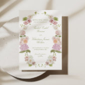 Save The Date Mariage de fleurs vert rose