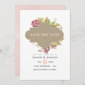Save The Date Mariage de forêt rustique aquarelle (Devant / Derrière)