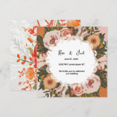 Save The Date Mariage de forme aquarelle abstraite (Devant / Derrière)