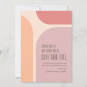 Save The Date Mariage de formes Abstraites modernes (Devant)