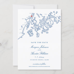 Save The Date Mariage de French's Point Stockton Springs Maine