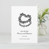 Save The Date Mariage de gâteau à main fantaisie Enregistrer la  (Debout devant)