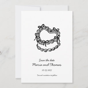 Save The Date Mariage de gâteau à main fantaisie Enregistrer la 