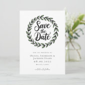 Save The Date Mariage de gerbe botanique d'Eucalyptus (Debout devant)