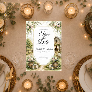 Save The Date Mariage de grange rustique