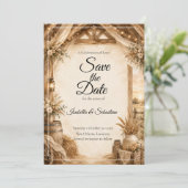 Save The Date Mariage de grange rustique (Debout devant)