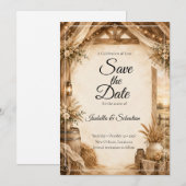Save The Date Mariage de grange rustique (Devant / Derrière)