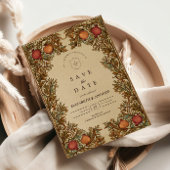 Save The Date Mariage de grenade botanique rustique