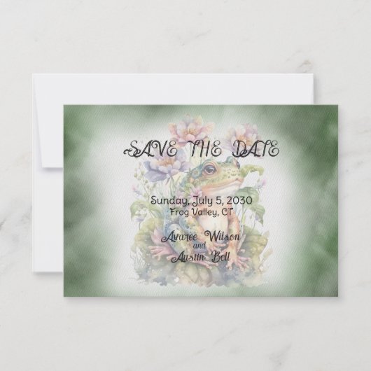 Save The Date Mariage de grenouille (Devant)
