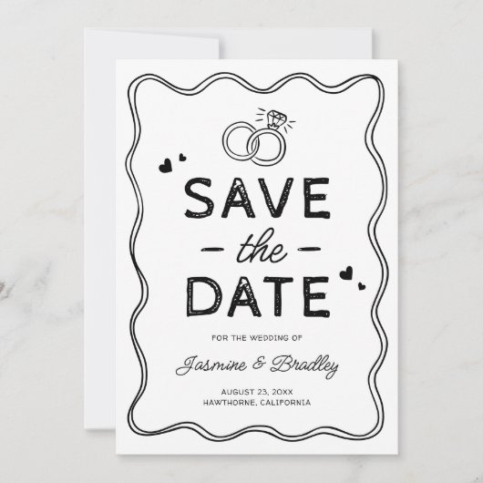 Save The Date Mariage de gribouillis (Devant)