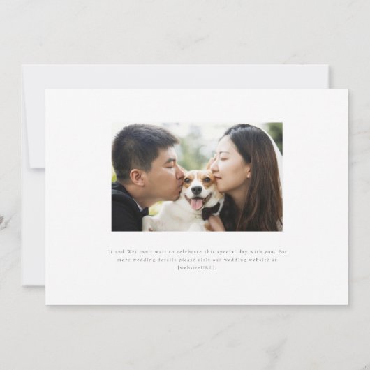 Save The Date Mariage de grues en papier Origami (Dos)