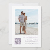 Save The Date Mariage de jardin à floraison classique de lavande (Dos)
