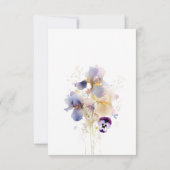 Save The Date Mariage de Jardin à l'Aquarelle avec Iris Violet É (Dos)