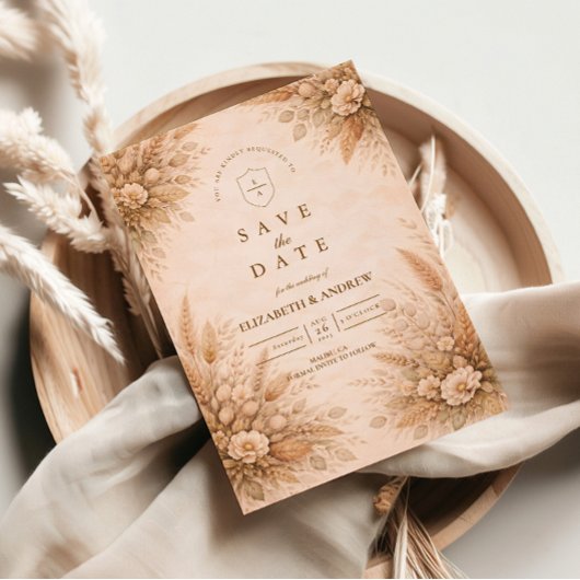Save The Date Mariage de jardin classique d'automne